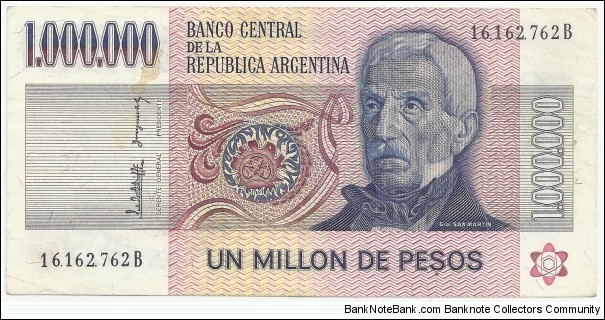 Argentina 1.000.000 Pesos ND(1976-83) Banknote