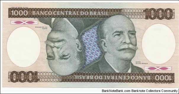 Brasil 1000 Cruzeiros ND(1981-85) Banknote