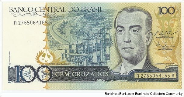 Brasil 100 Cruzados ND(1986) Banknote