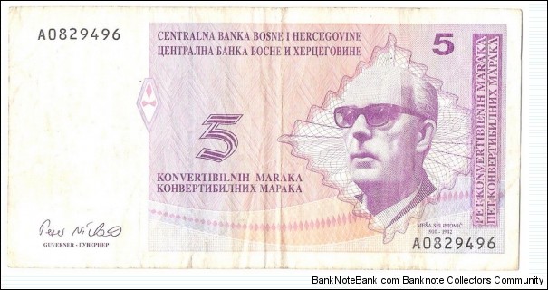 5 Convertible Mark( Croatia Issue) Banknote