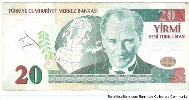 20 Yeni Lira Banknote