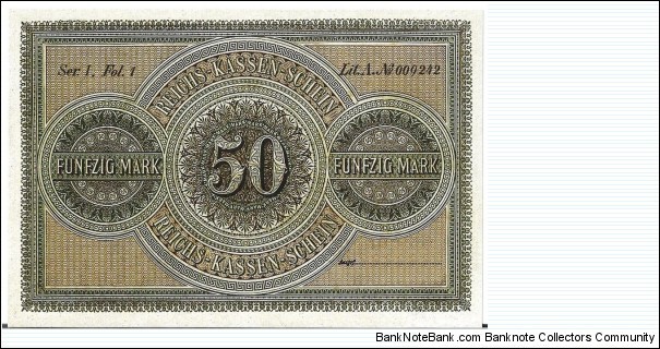 Banknote from Germany year 1874