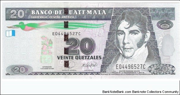 20 Quetzales Banknote