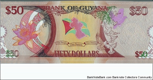 Banknote from Guyana year 2016