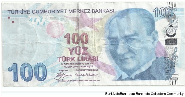 Türkiye 100 Türk Lirası (photocopy fake) Banknote