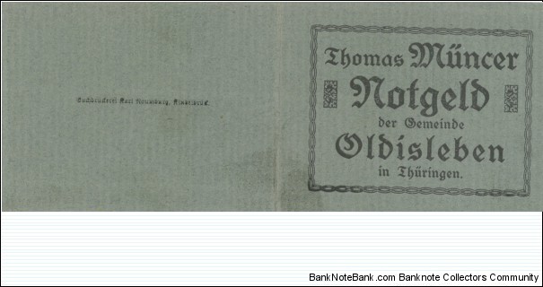 Envelope for Thomas Muntzer Series Banknote