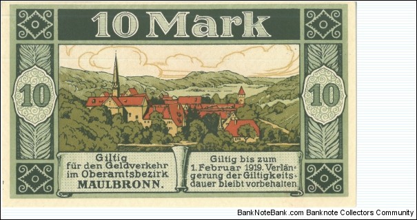 Notgeld
Maulbronn Banknote