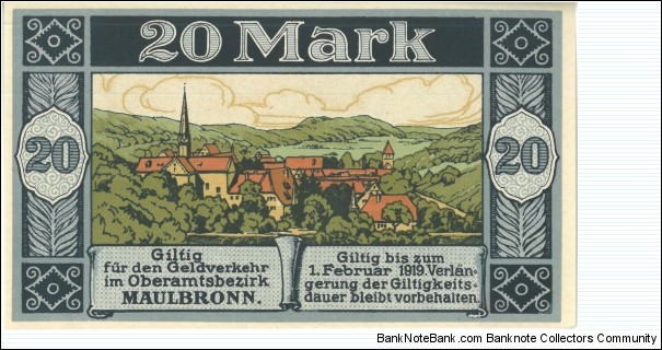 Notgeld
Maulbronn Banknote