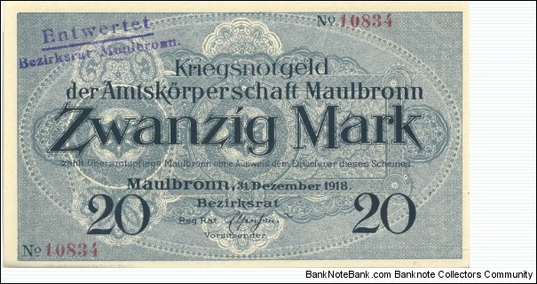 Banknote from Germany year 1918