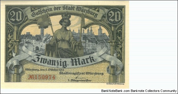 Notgeld:
Wurzburg Banknote