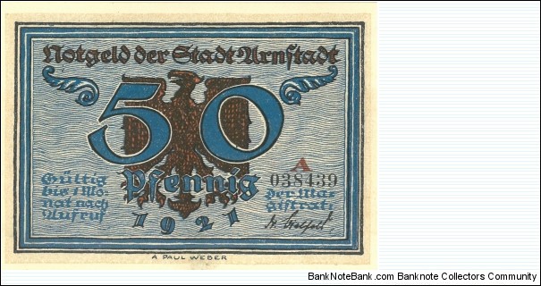 Banknote from Germany year 1921