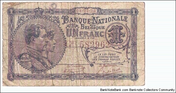1 Franc(1920) Banknote