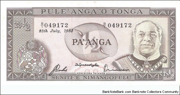 1/2 Pa'anga(1983) Banknote