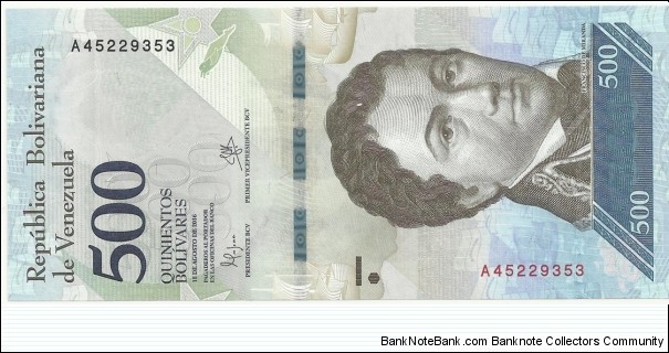 VenezuelaBN 500 Bolivares 2016 Banknote
