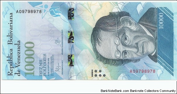 Venezuela 10000 Bolivares 2016 Banknote