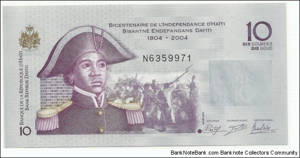 Haiti 10 Gourdes 2014-Commemorative Banknote