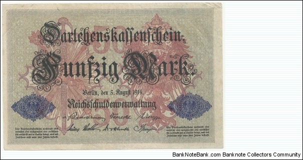 Germany-EmpireBN 50 Mark 1914 Banknote