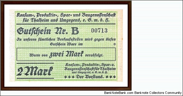 Notgeld
Thalheim Banknote