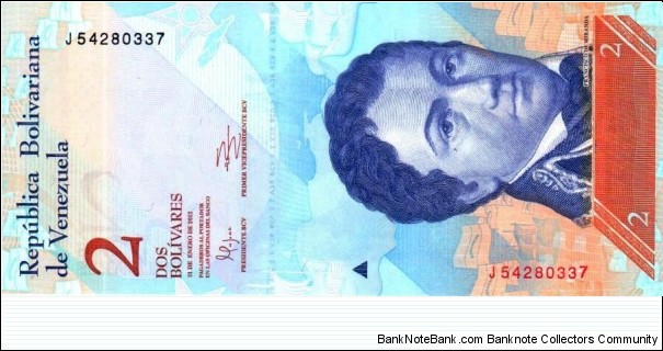 2 Bolívares Banknote