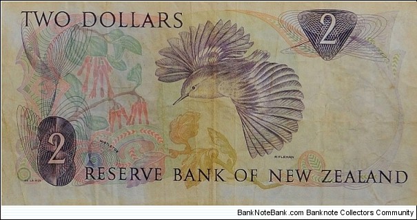 Banknote from New Zealand year 1977
