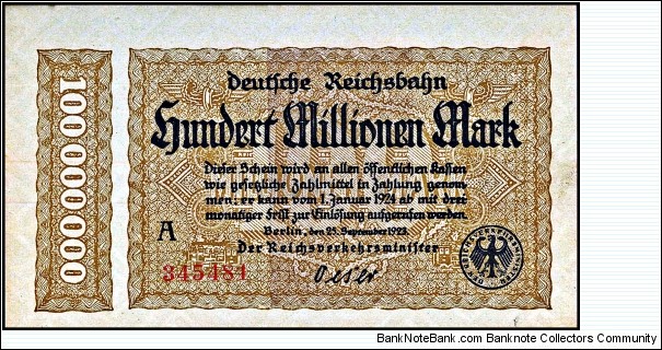 Inflationary Note Banknote