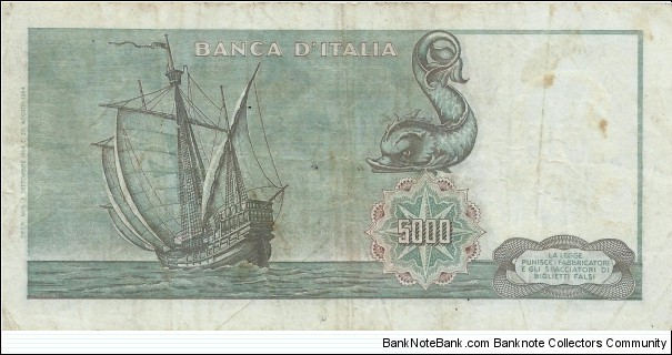 Banknote from Italy year 1964
