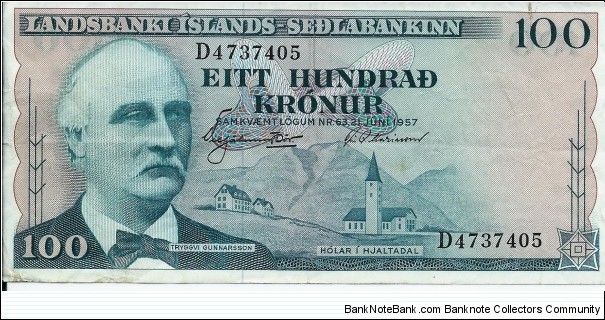 100 Krónur - pk 40a Banknote