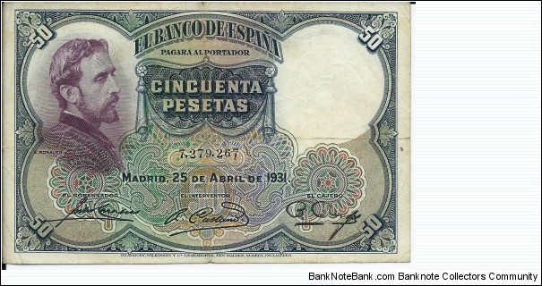 50 Pesetas - pk 82 Banknote