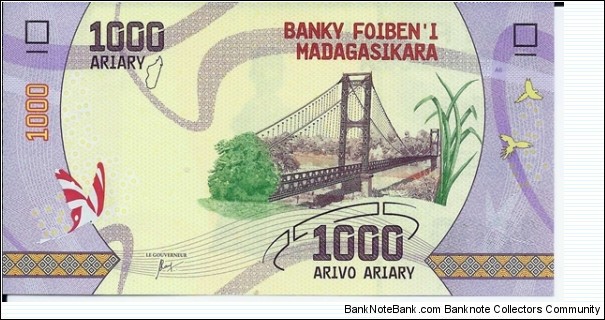 1.000 Ariary - pk New Banknote