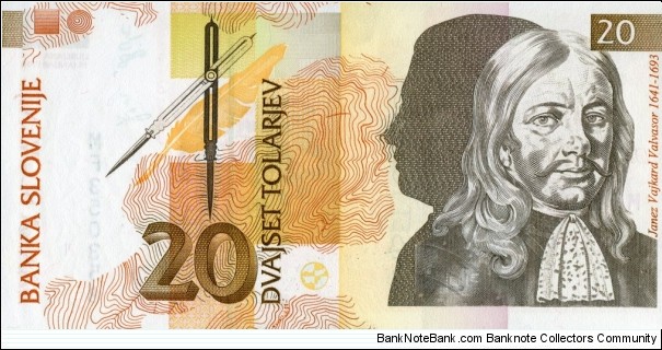 20 - Slovenian tolar Banknote
