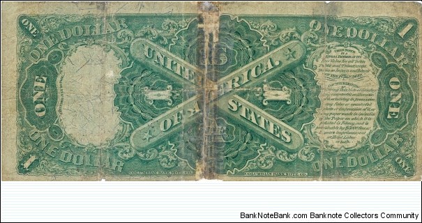 Banknote from USA year 1875