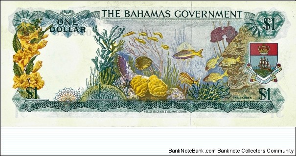 Banknote from Bahamas year 1965