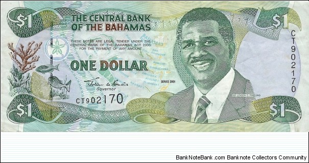 BAHAMAS 1 Dollar
2001 Banknote