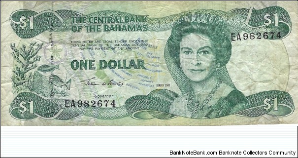 BAHAMAS 1 Dollar
2002 Banknote