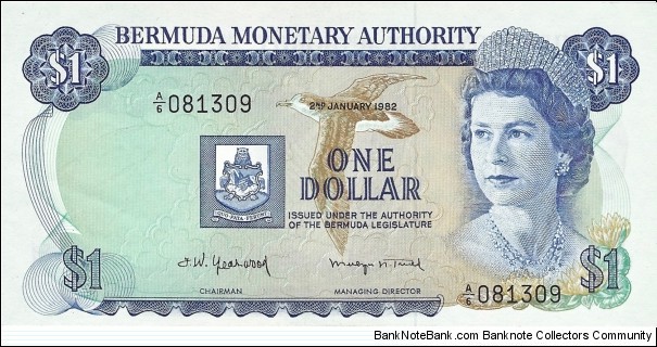 BERMUDA 1 Dollar
1982 Banknote