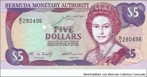 BERMUDA 5 Dollars
1997 Banknote