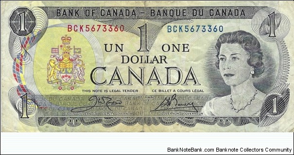 CANADA 1 Dollar
1973 Banknote