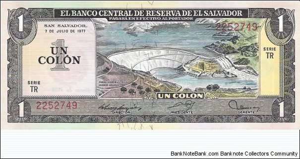 EL SALVADOR 1 Colon
1980 Banknote