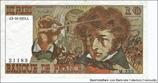 FRANCE 10 Francs
1975 Banknote