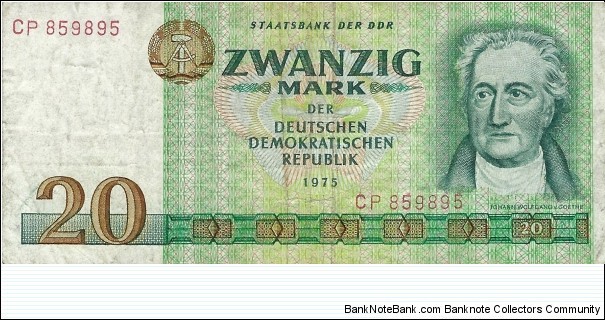 GERMAN DEMOCRATIC REPUBLIC
20 Mark
1975 Banknote