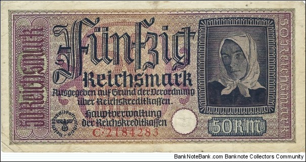 GERMAN REICH
50 Reichsmark
1940
German Occupation Banknote