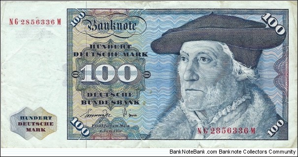 GERMANY
100 Deutsche Mark
1977 Banknote