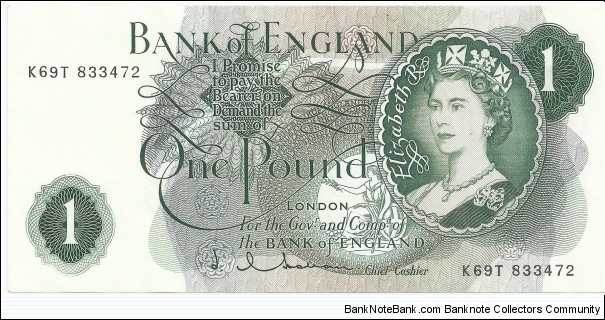 U.Kingdom 1 Pound ND(1962-66) Banknote