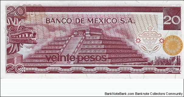 Banknote from Mexico year 1973