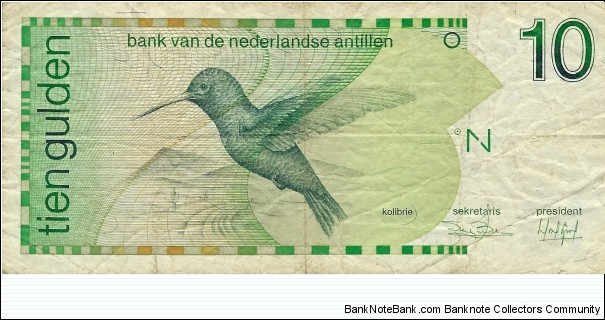 NETHERLANDS ANTILLES
10 Gulden
1986 Banknote