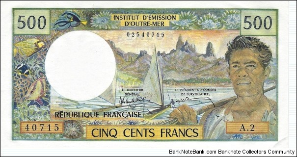NEW CALEDONIA
500 Francs
1989 Banknote