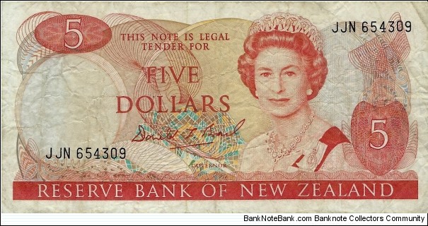 NEW ZEALAND 5 Dollars
1992 Banknote