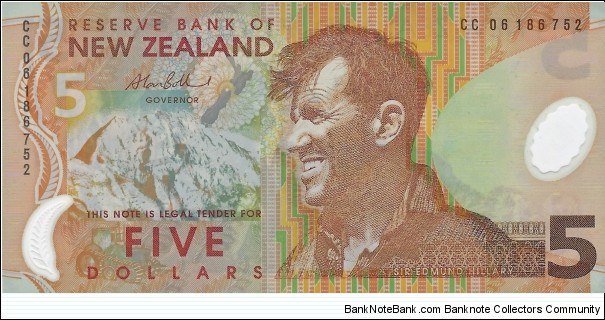 NEW ZEALAND 5 Dollars
2006 Banknote