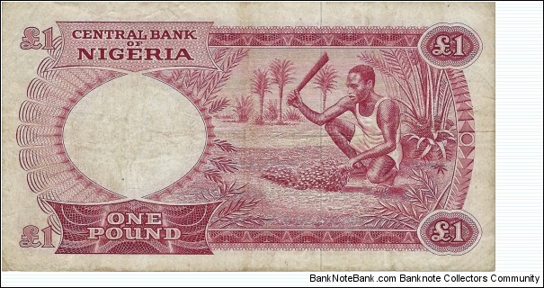 Banknote from Nigeria year 1967