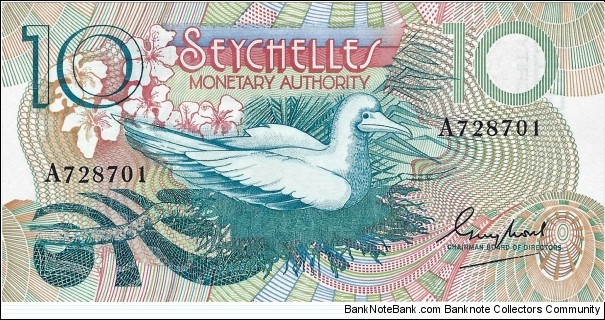SEYCHELLES 10 Rupees
1979 Banknote